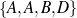 {A,A,B,D }